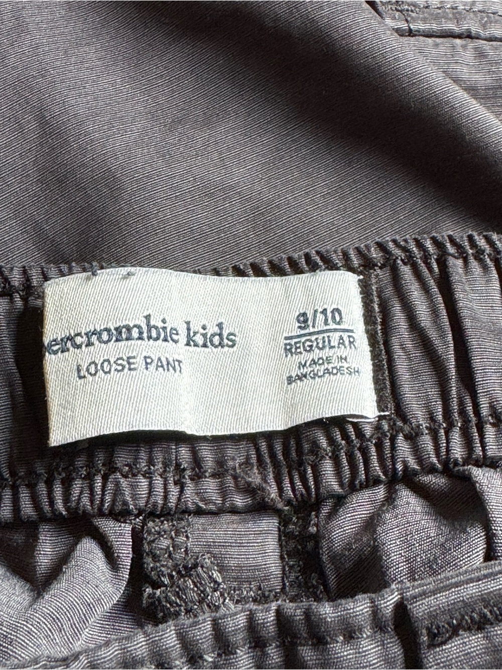 Abercrombie Kids Loose Cargo Pants Size 9/10 Regular Black Super Soft - Picture 3 of 4